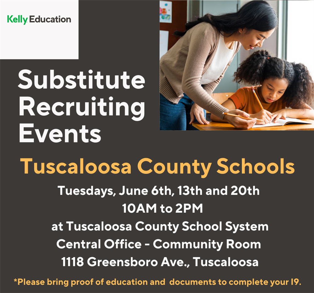 Substitute Recruiting Events - all information is in text on this page Substitute Recruiting Events - all information is in text on this page